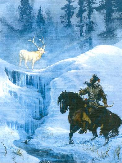 Carte d'indien � la chasse